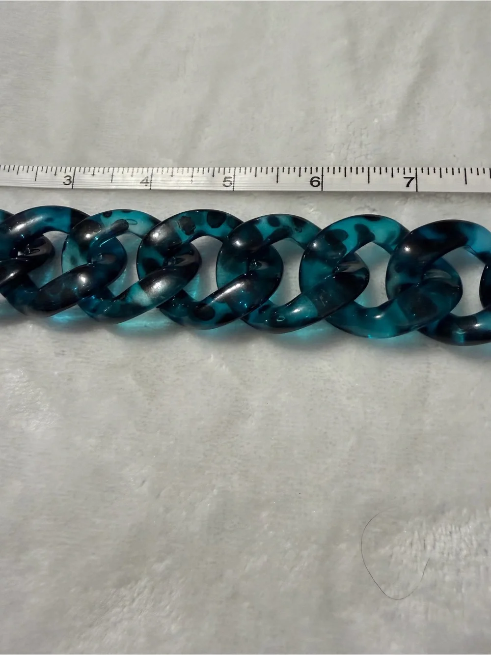 Teal Resin Chain Link Purse/ Bag Charm
